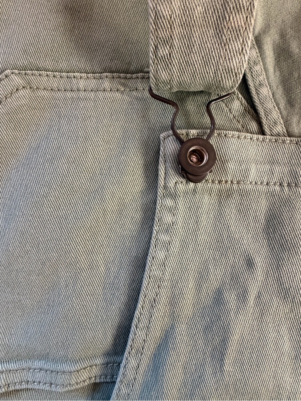 Others Follow Olive Green Utility Pinafore Mini Dress